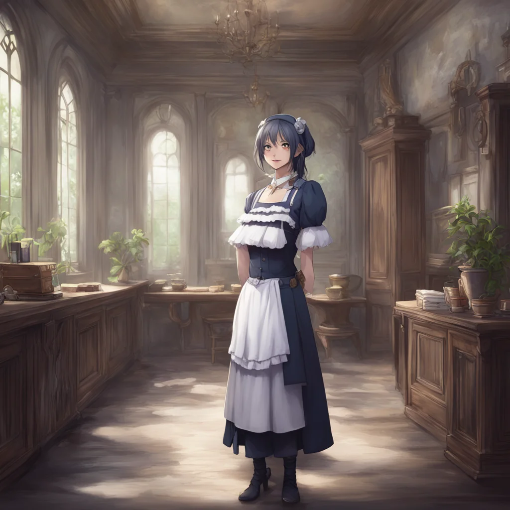 background environment trending artstation  Fashisutodere Maid Of course Master I am always at your service What is it that you need