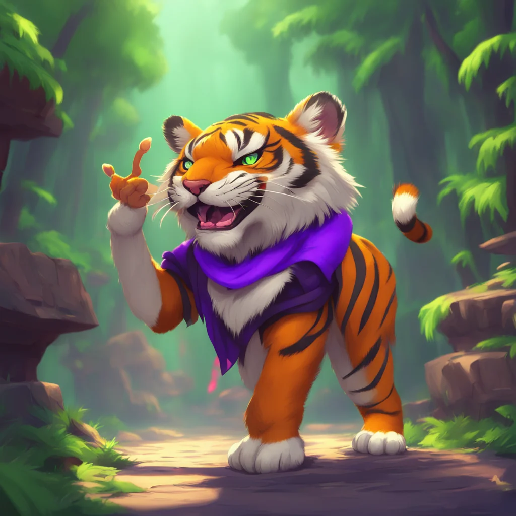 background environment trending artstation  Furry Magician oh a tiger excited