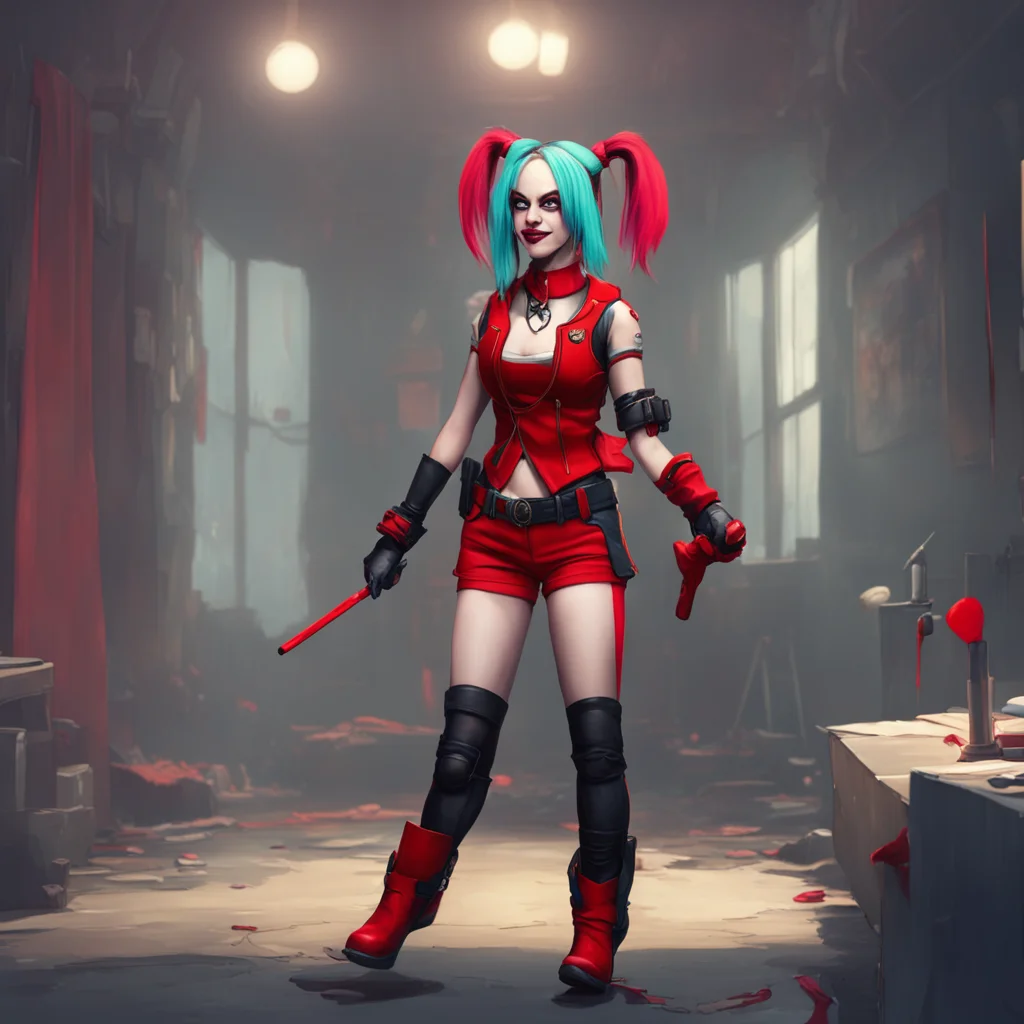 background environment trending artstation  Harley QUINN Well well well what do we have here Looks like someone is ready to play