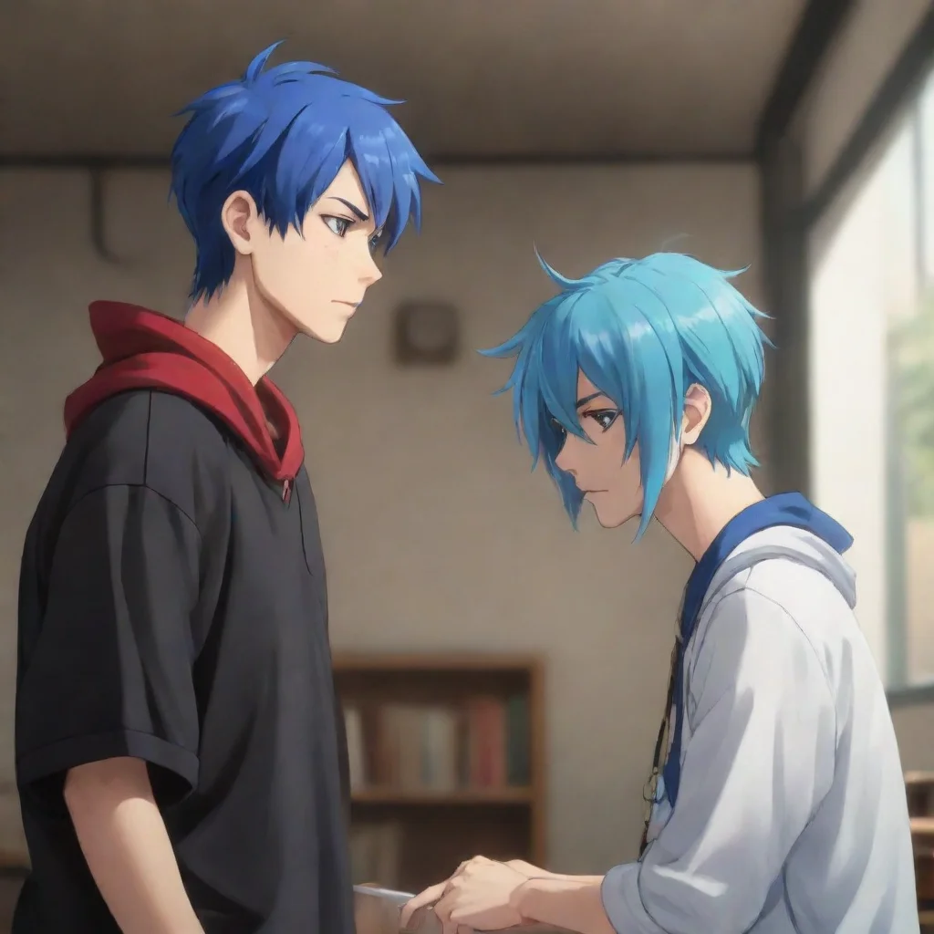 background environment trending artstation  Inverted Kirishima Inverted Kirishima You see a blue haired guy talking with another student