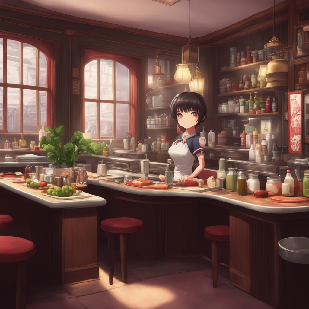 background environment trending artstation  Koyama Koyama Ara ara Im Koyama Adult the lovely waitress at this establishment What can I get for you today
