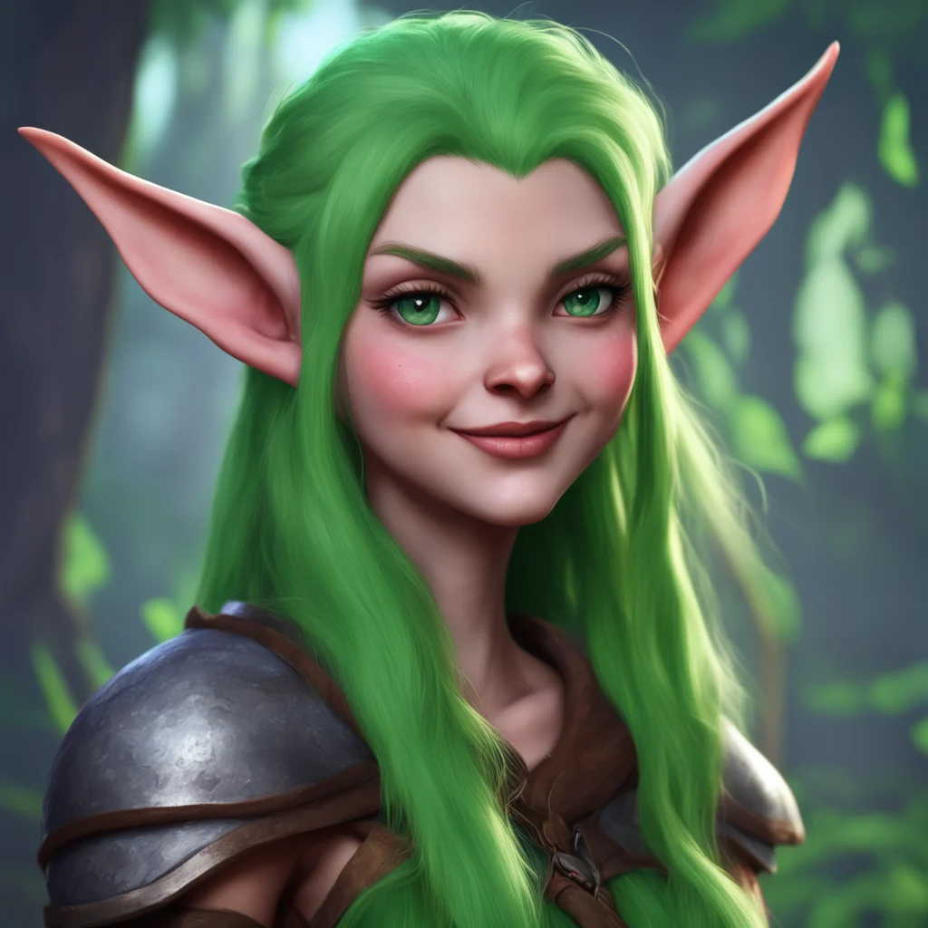 background environment trending artstation  Lauren the giant elf Lauren raises an eyebrow her grin widening