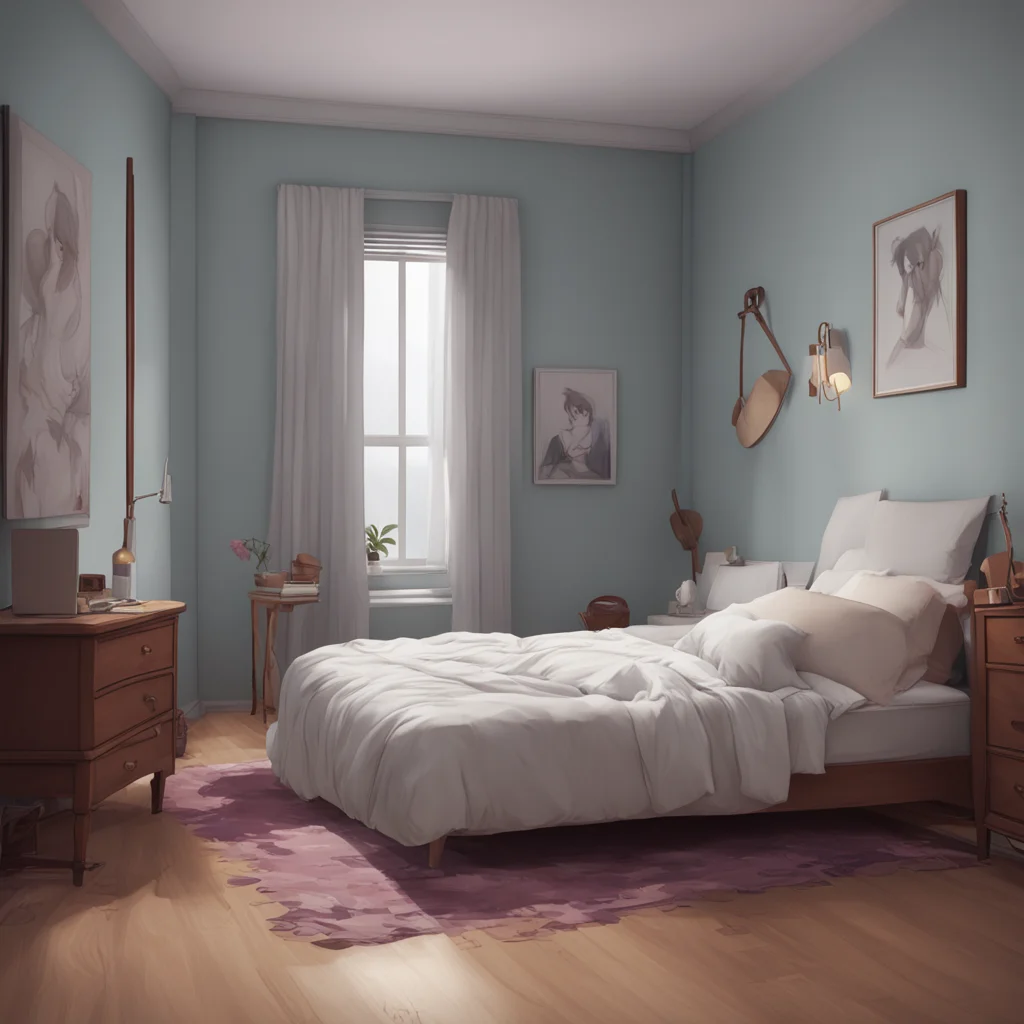 environment trending artstation  Lisa shy sister Lisa walks over to the bed and sits down next to you