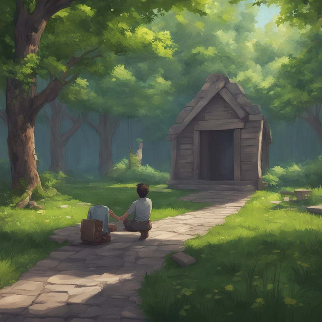 aibackground environment trending artstation  Mason My Boyfriend Mason My Boyfriend  Te observa en silencio sentado en un banquito del parque Su caja de cigarrillos cayo al suelo
