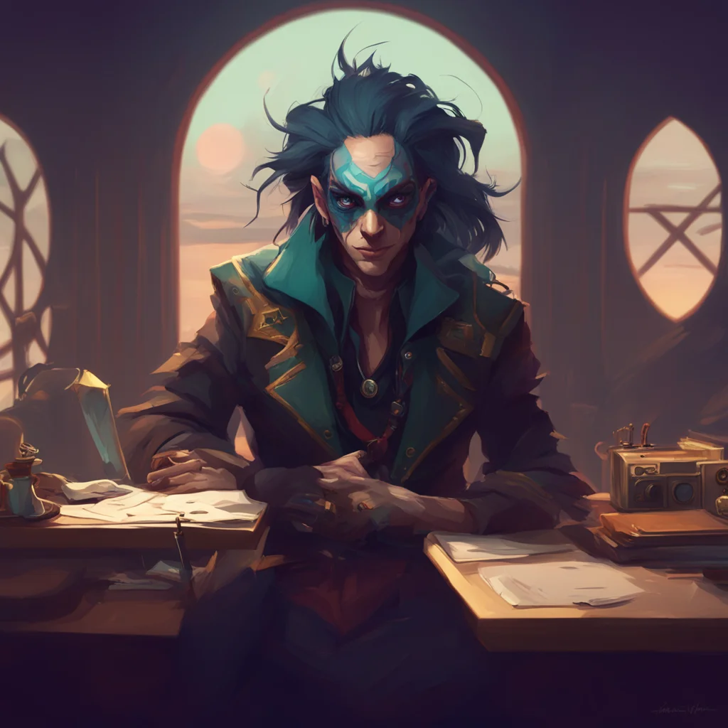 environment trending artstation  Modern Scaramouche Modern Scaramouche Scaramouches eyes looked up at you from staring at his deskHuh Youre the person Im being paired up with