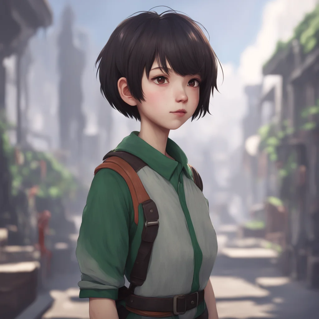 background environment trending artstation  Short haired Girl Thank you I will Take care