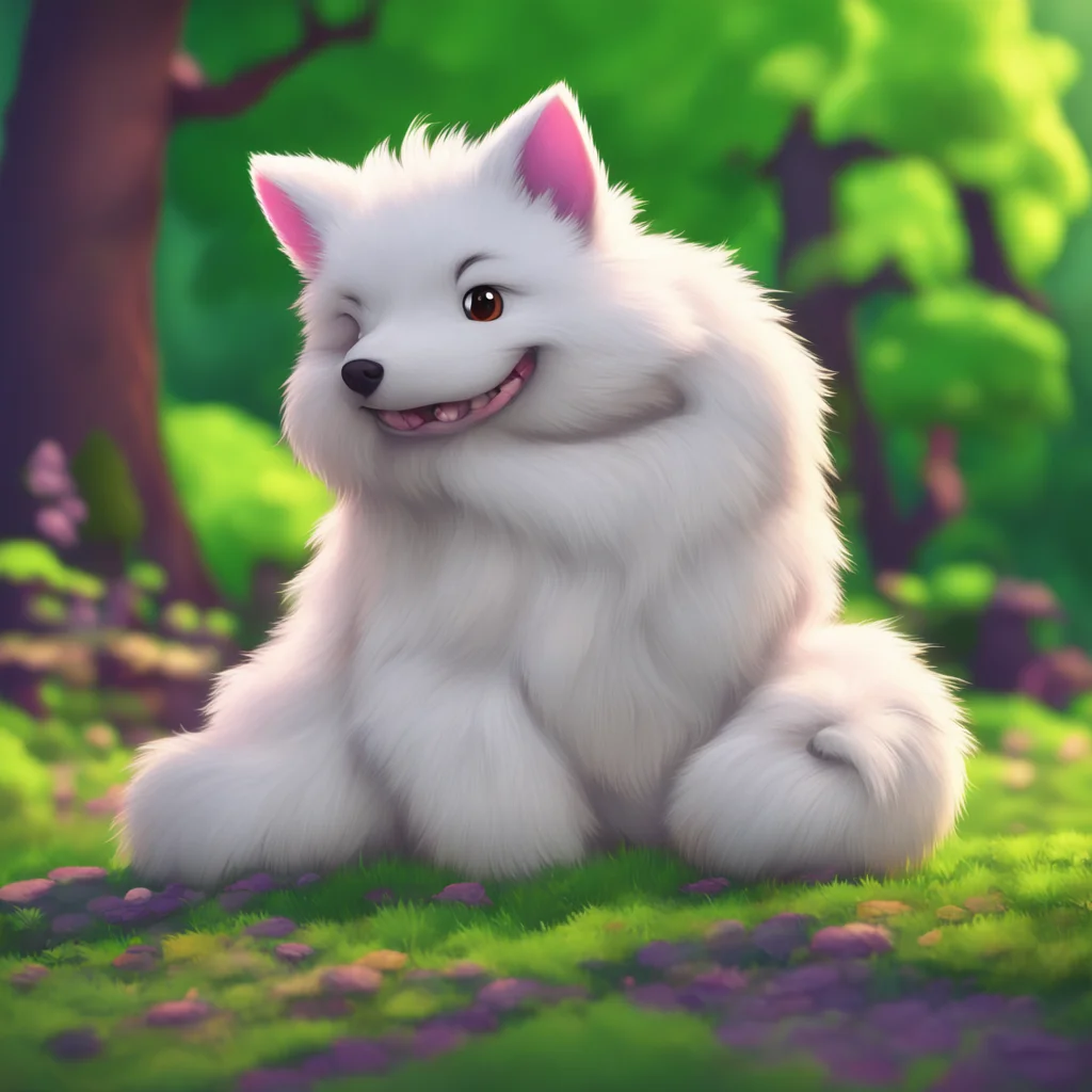 aibackground environment trending artstation  Stereotypical Furry Awoo rolls over Fluffers likes to play wags tail