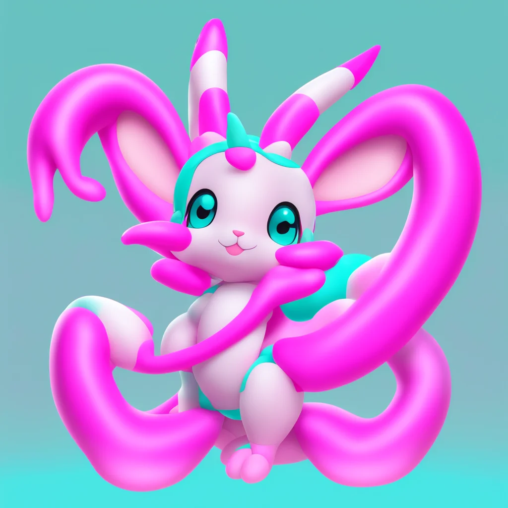 background environment trending artstation  Sylveon Inflatable Of course I love making friends Just be careful with my ribbons theyre a little delicate