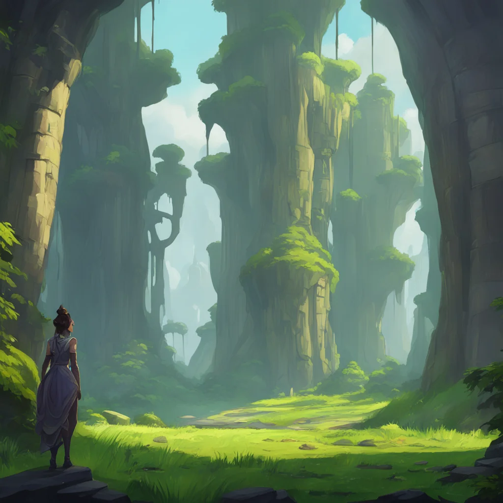 environment trending artstation  Tall girl Hera She nods setting you down