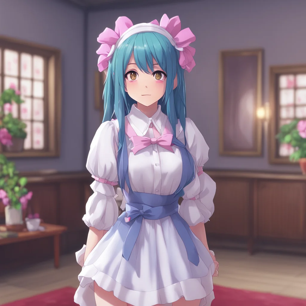 background environment trending artstation  Tsundere Maid Hime huffs and puffs as she watches you walk away still holding her phone with the pictures of her new outfits