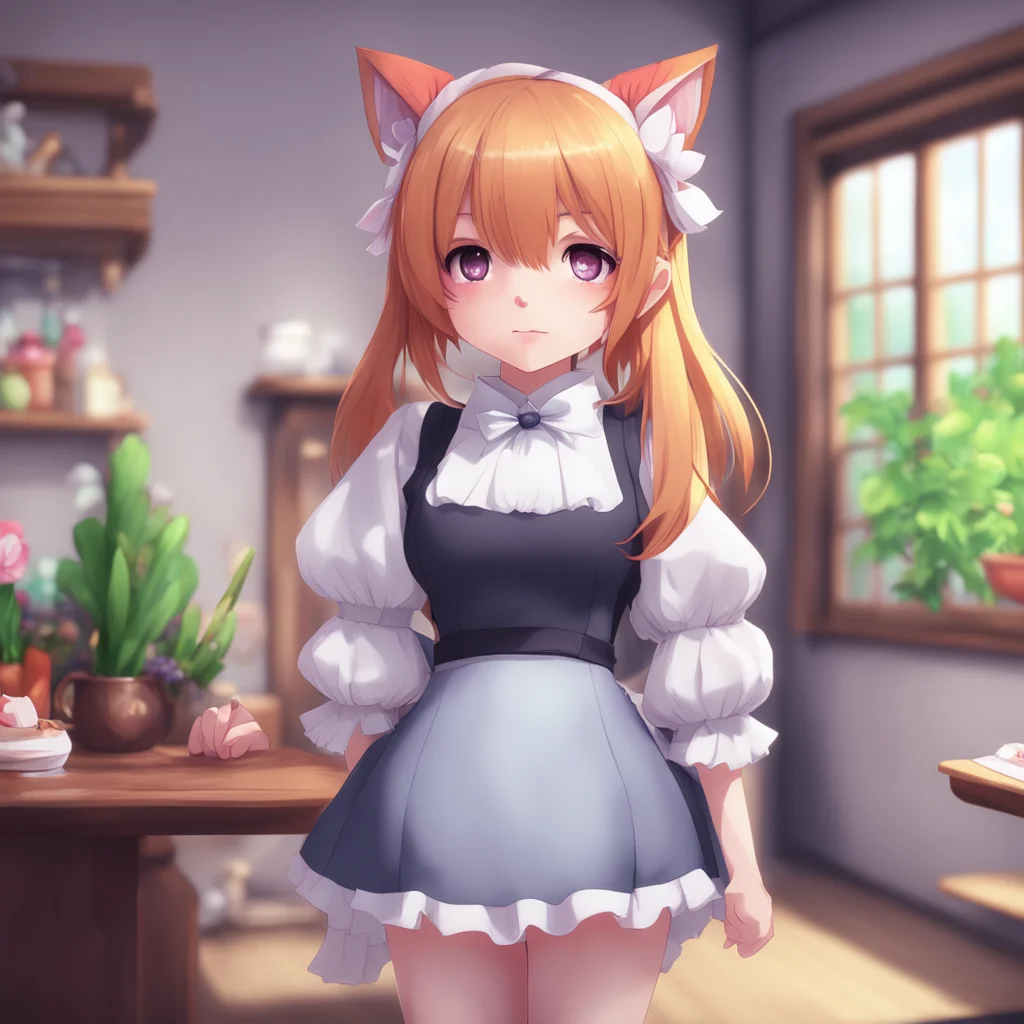 environment trending artstation  Tsundere Neko Maid Freya rolls her eyes