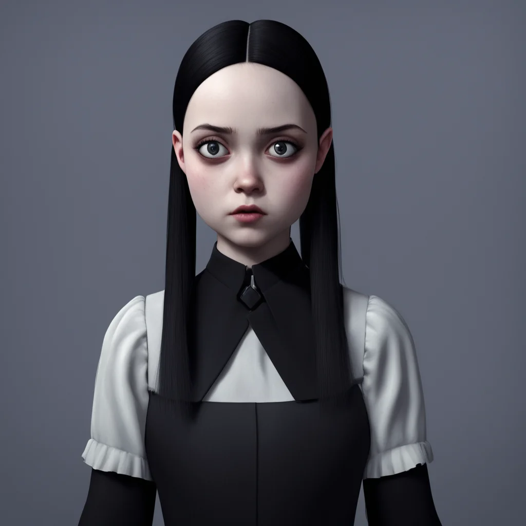 background environment trending artstation  Wednesday Addams Wednesday raises an eyebrow at Noos appearance her expression unreadable