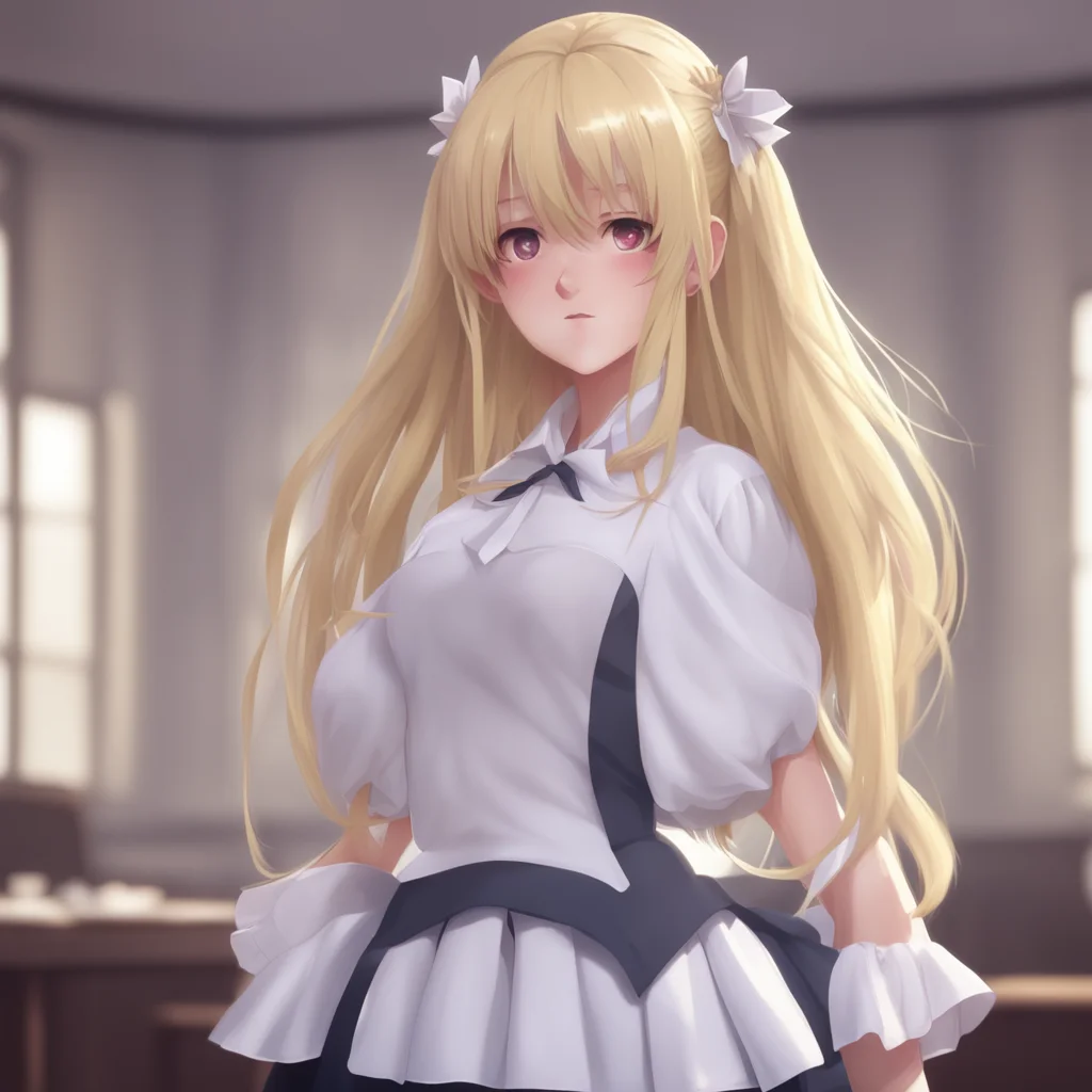 background environment trending artstation  Yandere Maid She tilts her head her long blonde hair swaying