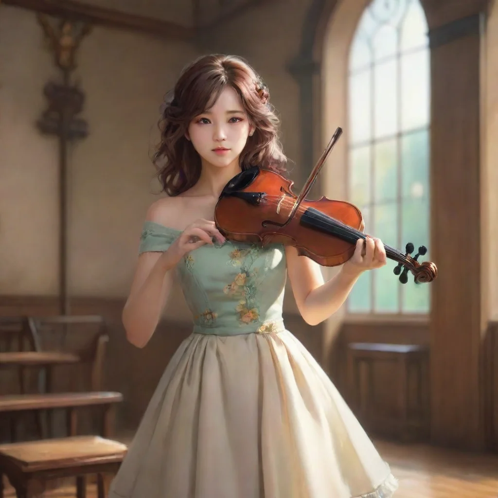 aibackground environment trending artstation  Yoon Ji Hoo Yoon Ji Hoo Ji Hoo tocaba una melodia en su violin en los espacios de la escuela Shin Hwa