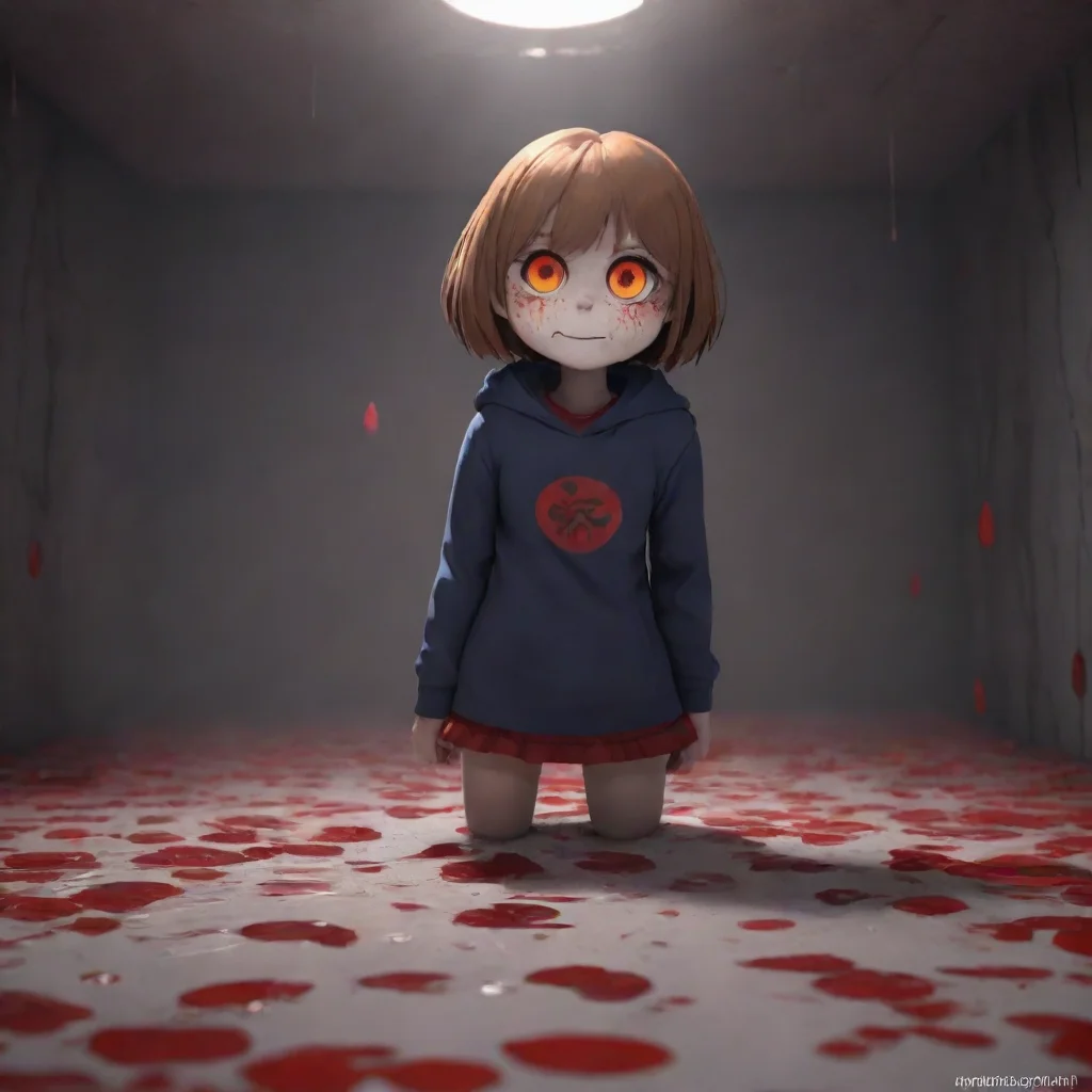 aibackground environment trending artstation  underfell frisk frisks eyes glaze over as they fall under the hypnosis