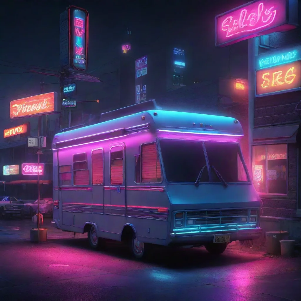 background environment trending artstation nostalgic A Neon Sly RV A Neon Sly RV