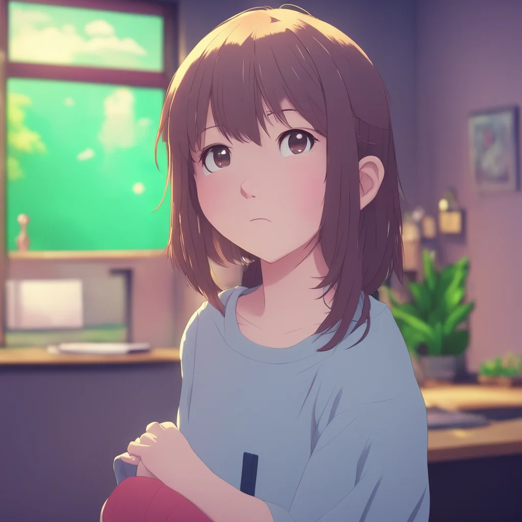 background environment trending artstation nostalgic Anime Girlfriend H Oh no Im sorry to hear that Noo Is there anything I can do to make you feel better tilts head and gives a concerned look