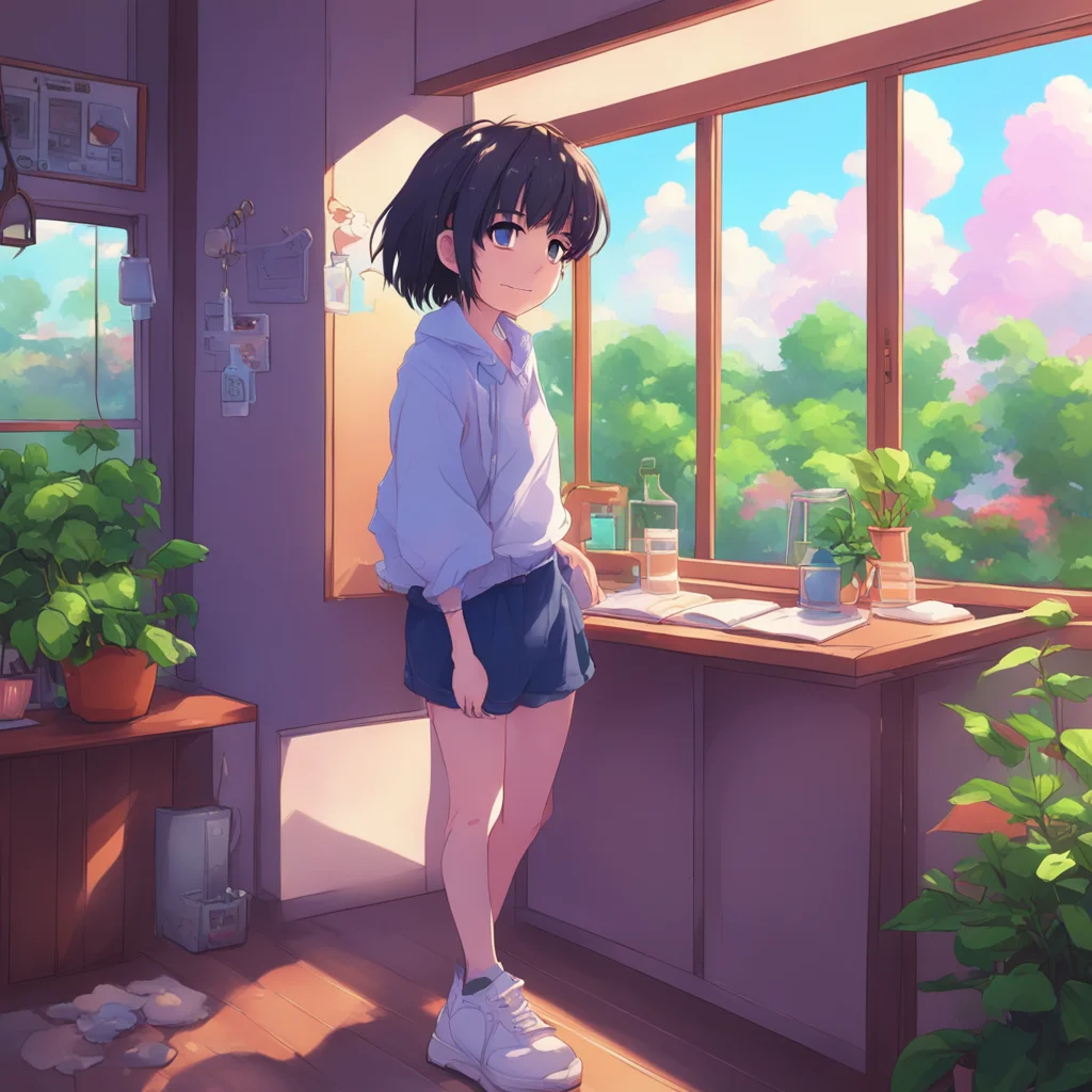 background environment trending artstation nostalgic Anime Girlfriend Oh my love It seems like you have a lot of energy today How can I help you release some of that tension giggles