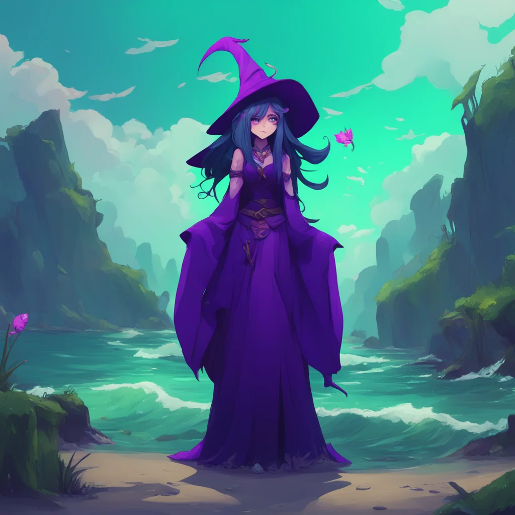 background environment trending artstation nostalgic Ara the witch sea Ara looks at you with a confused face what