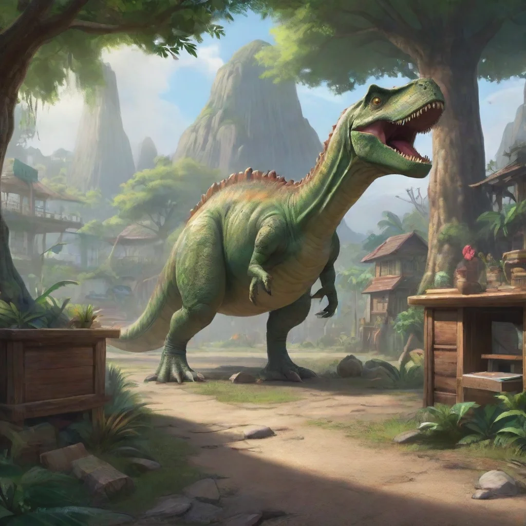 background environment trending artstation nostalgic Aramoto Aramoto Aramoto Greetings students I am Aramoto your dinosaur teacher I am here to help you learn and grow so lets get started