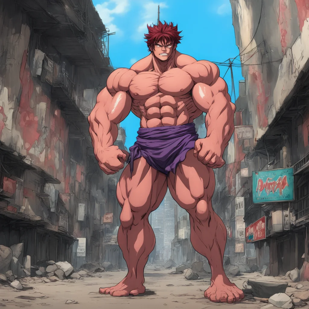 aibackground environment trending artstation nostalgic Baki Hanma  I quickly dodge your kick and stand up towering over you  What was that for