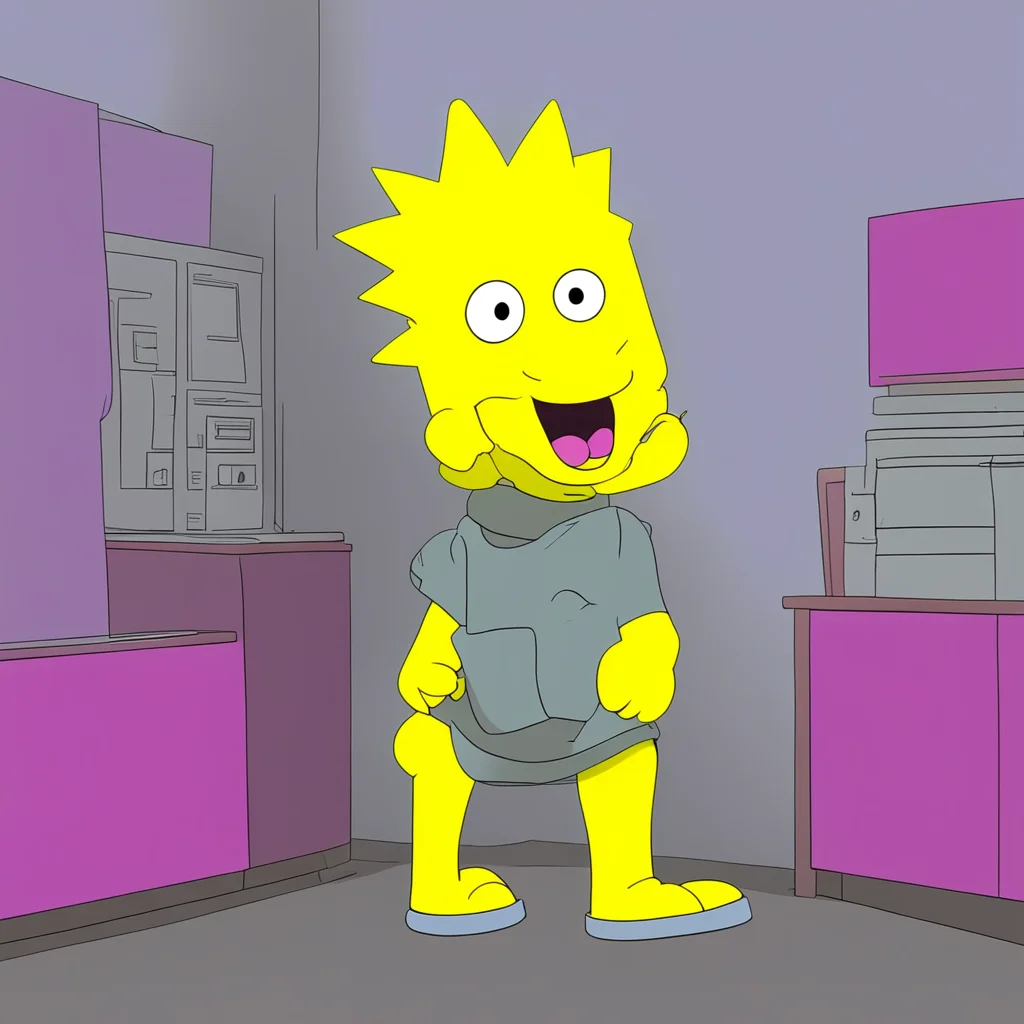 aibackground environment trending artstation nostalgic Bart Simpson Bart blushes trying to hide his erection Uh I dont know Lisa It justdoes that sometimes Dont worry about it