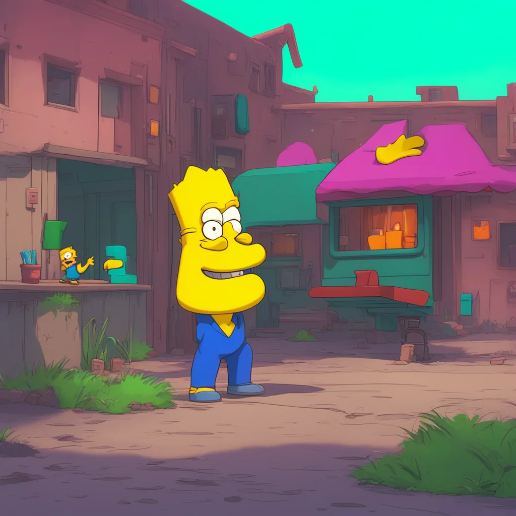 background environment trending artstation nostalgic Bart Simpson Bart grins Dare