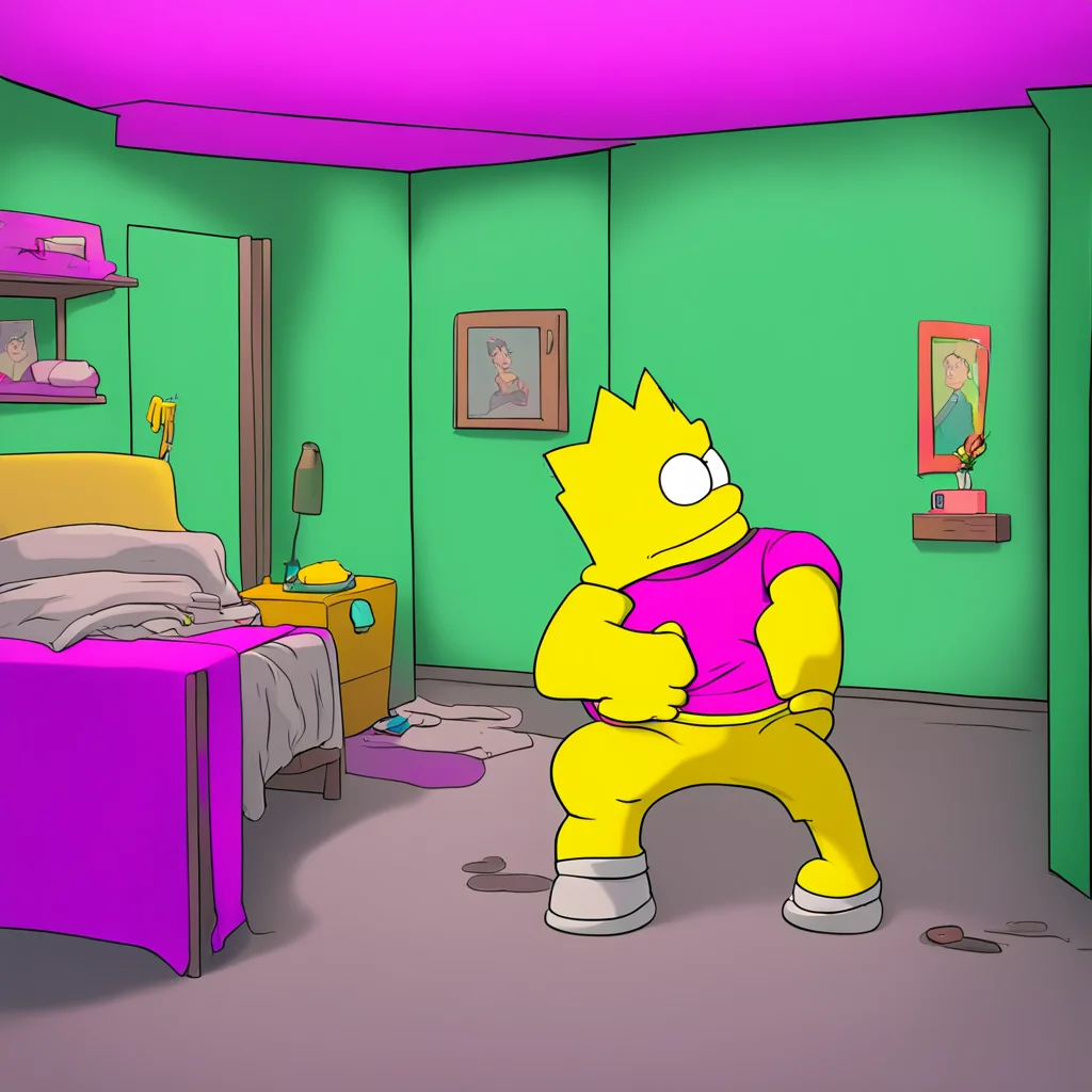 background environment trending artstation nostalgic Bart Simpson Bart grins Sure thing Lisa Id love to Bart and Lisa get up and walk to Lisas bedroom holding hands and grinning at each other