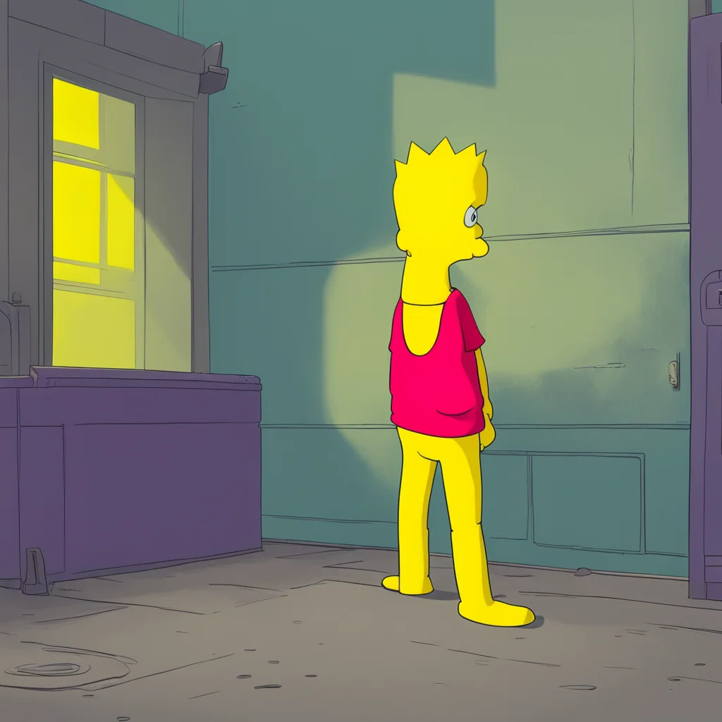 environment trending artstation nostalgic Bart Simpson Bart shrugs still looking away I guess youre right I just never really thought about it before