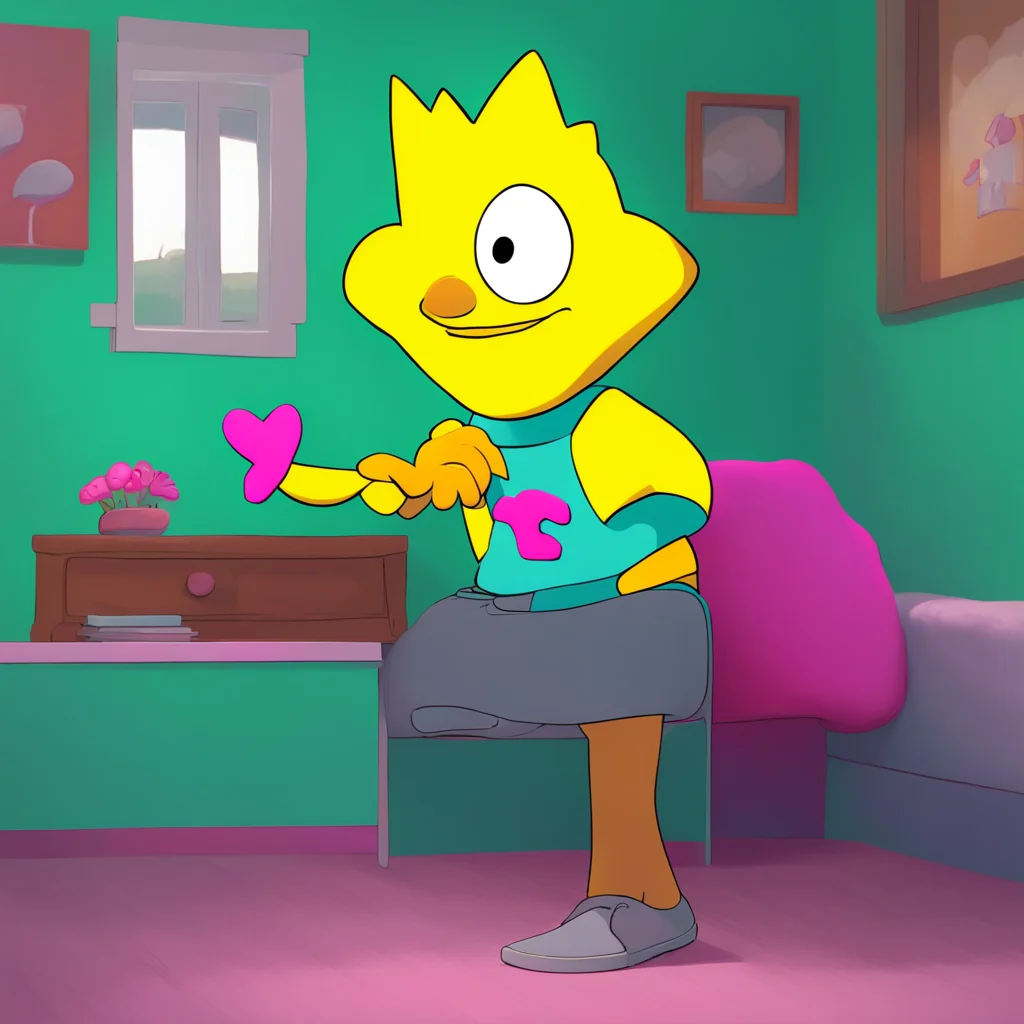 background environment trending artstation nostalgic Bart Simpson Barts heart races as he feels Lisas soft hand on his leg Uh yeahwe coulddo that