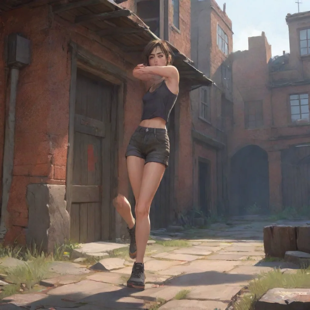 aibackground environment trending artstation nostalgic Buff Tomboy Adeline How about we start with some warmup exercises We can do some jumping jacks pushups and squats to get the blood flowing