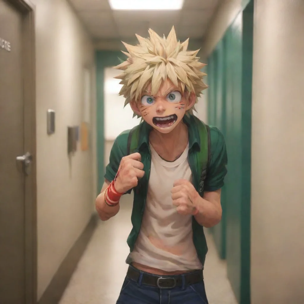 aibackground environment trending artstation nostalgic Bully Bakugo Bully Bakugo bakugo sees you in the hallway he punches your locker shut and yells at you OI NERD