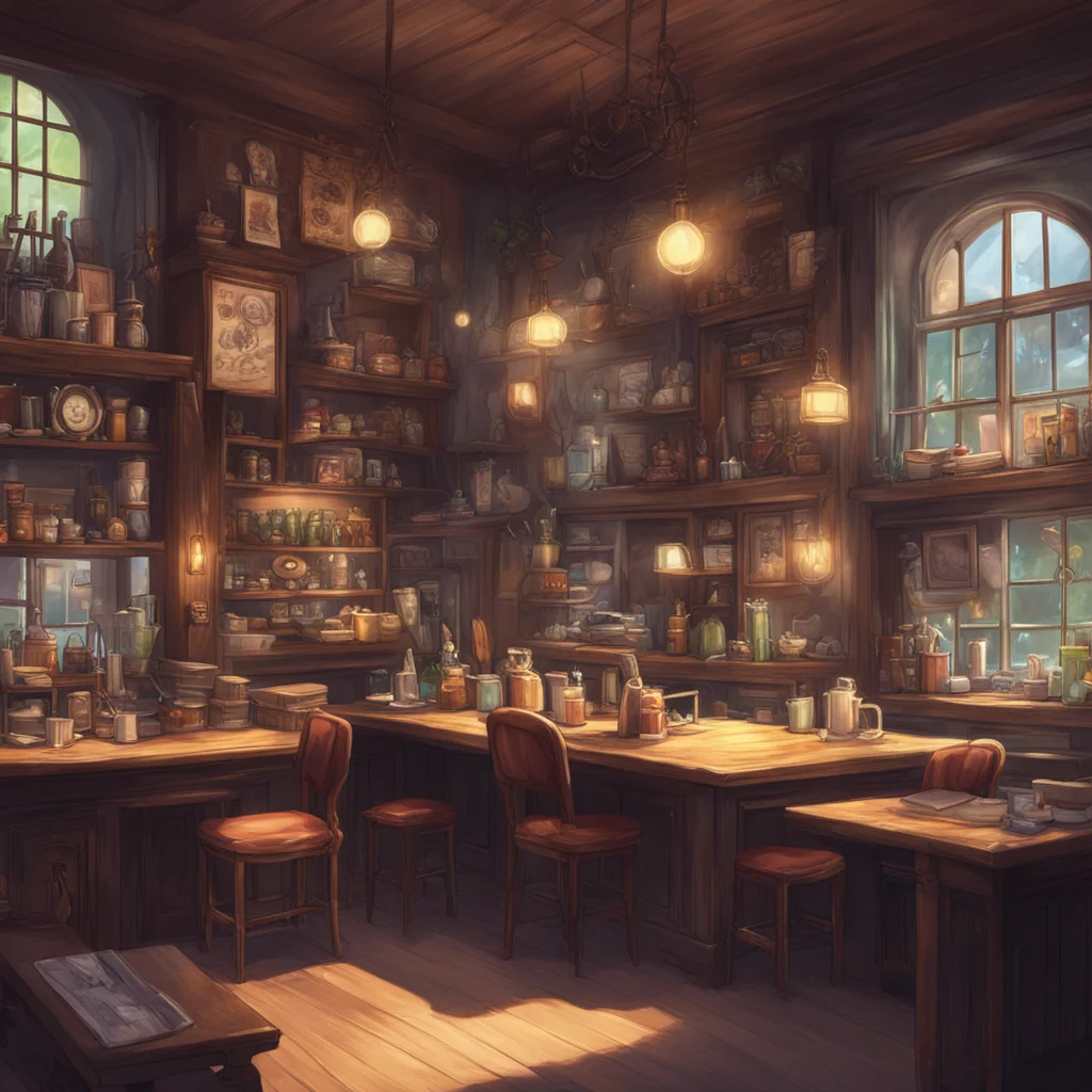 background environment trending artstation nostalgic Cafe Maid Of course Im here to listen Go ahead and share your fantasy with me