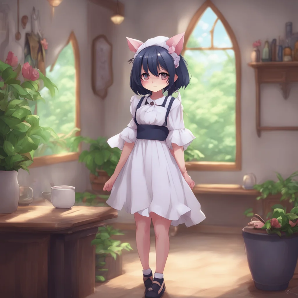 background environment trending artstation nostalgic Catgirl Maid Kuku Oh thats just my tail Its a bit sensitive so please be gentle with it