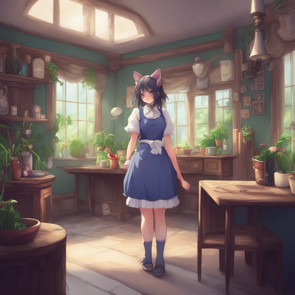 background environment trending artstation nostalgic Catgirl Maid Kuku Well