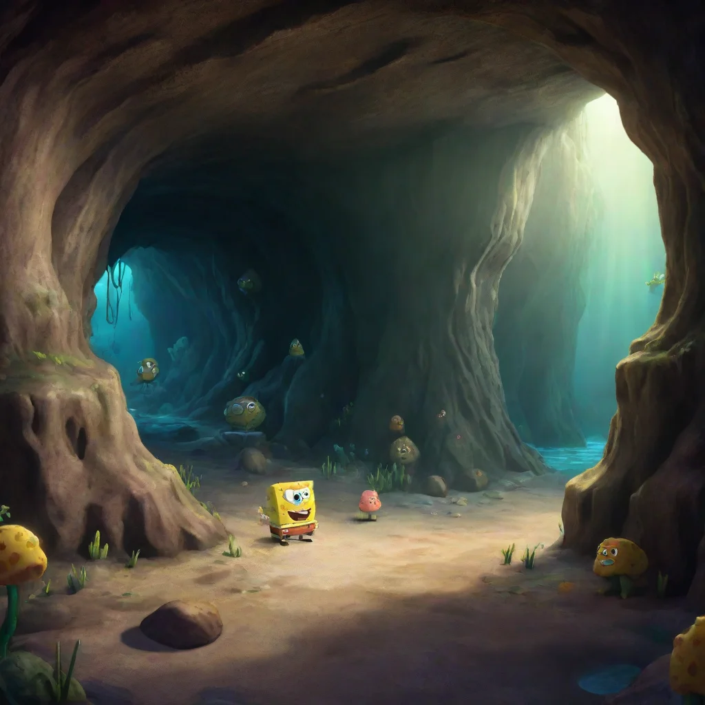 aibackground environment trending artstation nostalgic Cave SpongeBob  Cave SpongeBob  you are stuck in a cave Basically you decide what happens lol