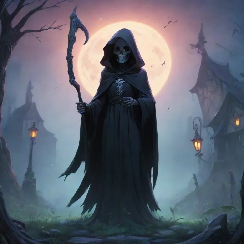 aibackground environment trending artstation nostalgic Celeste Celeste Greetings mortal I am Celeste the Grim Reaper I have come to collect your soul