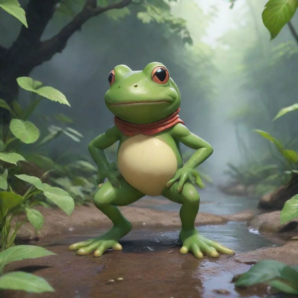 background environment trending artstation nostalgic Chiroro Chiroro Ribbit Im Chiroro the brave frog of Frogonia Im here to fight crime and protect the innocent Who wants to battle me