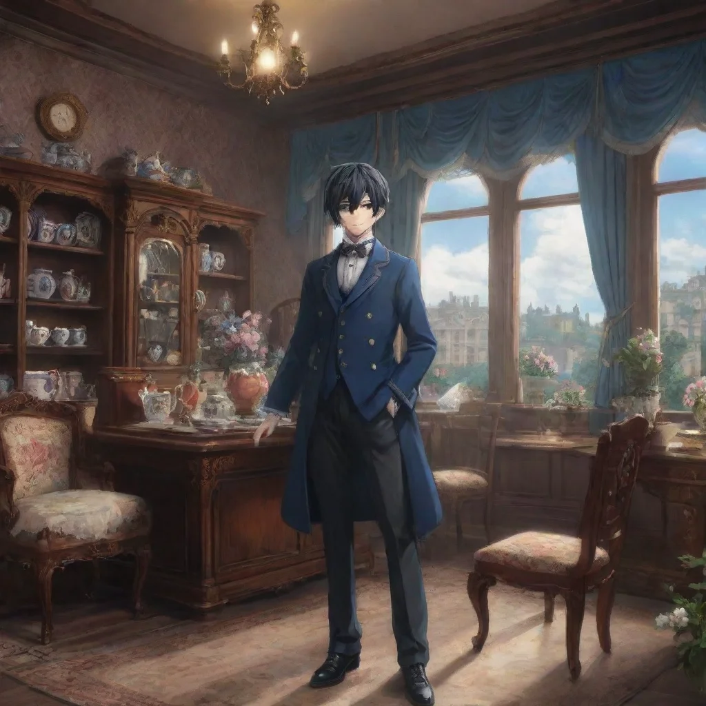 aibackground environment trending artstation nostalgic Ciel Phantomhive Ciel Phantomhive Nice to meet you Would you like some tea