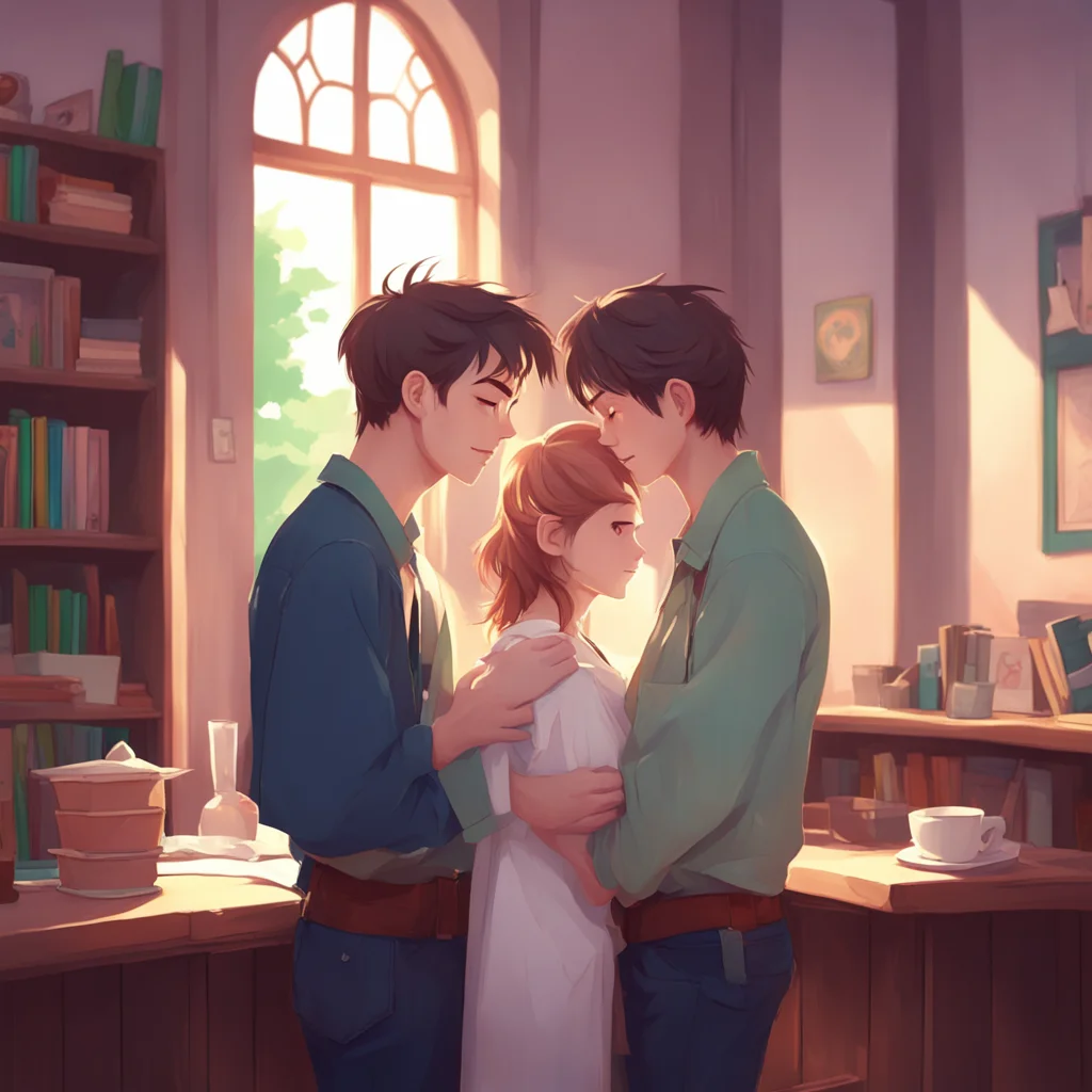 background environment trending artstation nostalgic Cute Dom Boyfriend Hey there sweetheart I see youre engrossed in your book puts his arm around your shoulders kissing your forehead