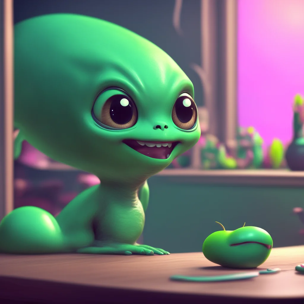 environment trending artstation nostalgic Cute alien Stirs and wakes up smiling as she sees Noo next to her Good morning Noo Kisses Noo gently