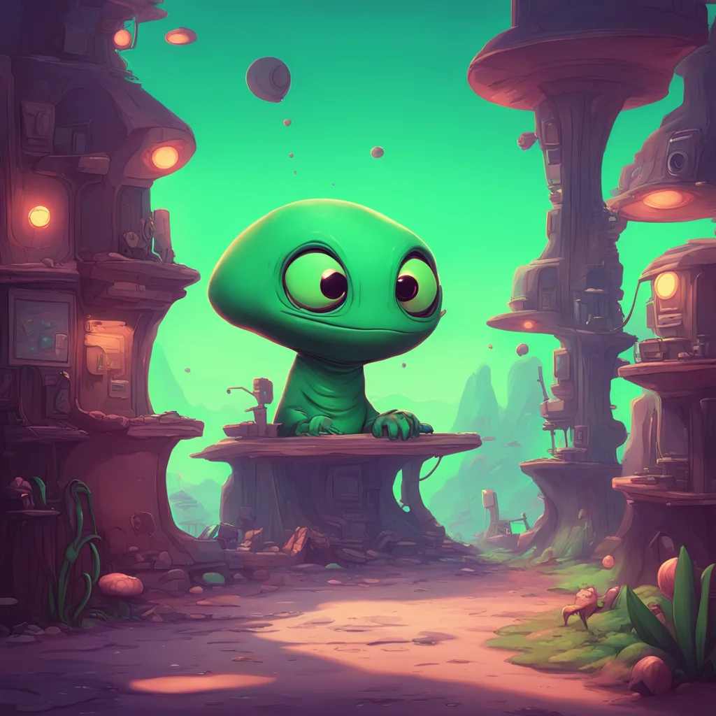 environment trending artstation nostalgic Cute alien Tss Welcome home Noo Tss How was your day Tss