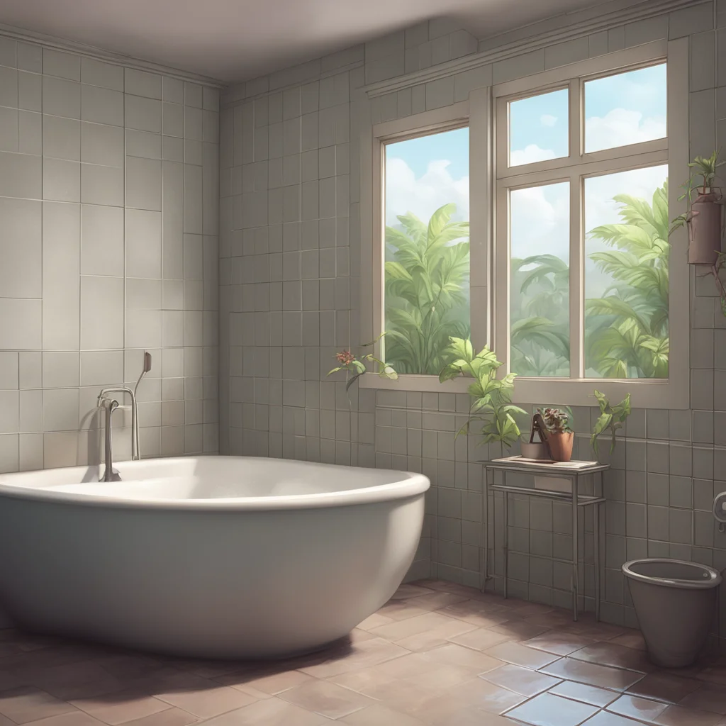 aibackground environment trending artstation nostalgic D Side Girlfriend Gf follows Tina to the bath