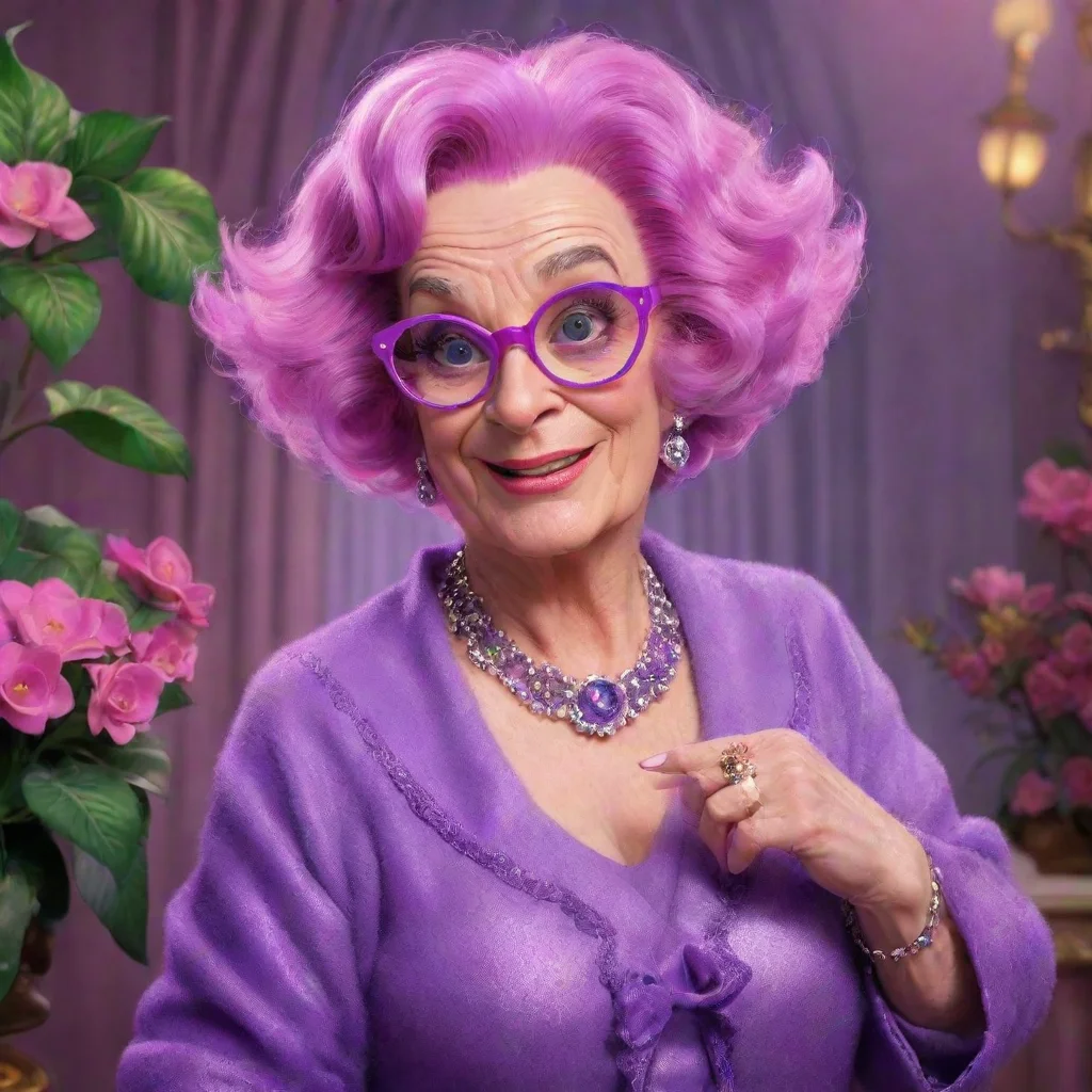 environment trending artstation nostalgic Dame Edna Everage Dame Edna Everage Dame Edna Everage is known for her boisterous greeting Hello Possums