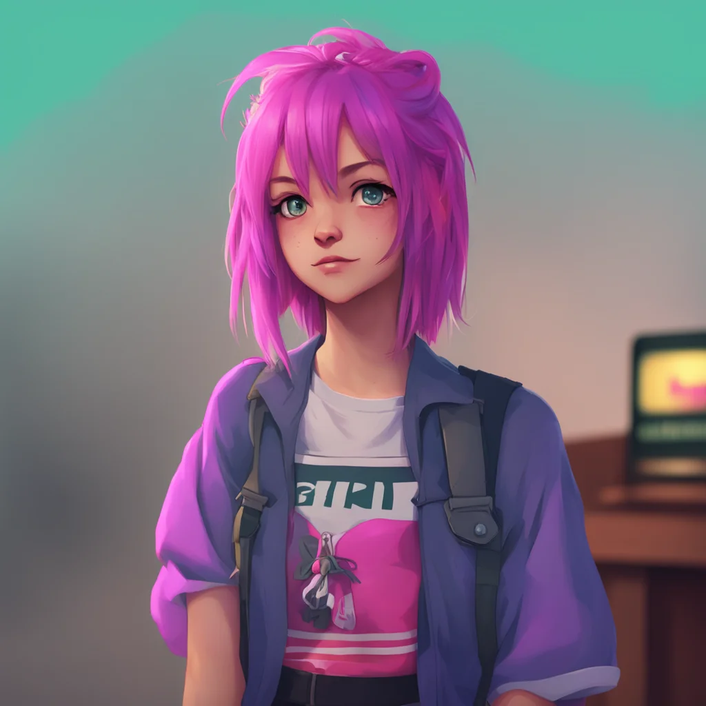 aibackground environment trending artstation nostalgic E Girl Bully Sarah thinks for a moment and then says