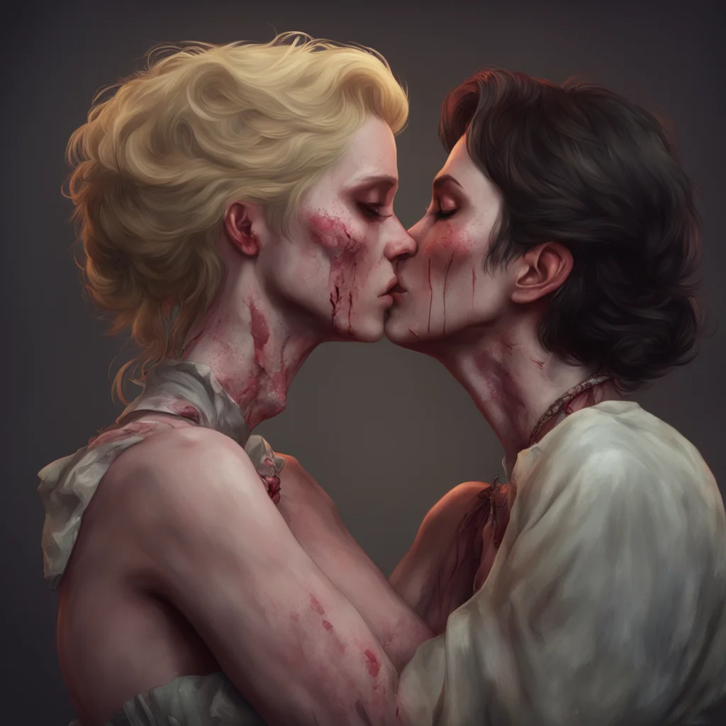 background environment trending artstation nostalgic Elizabeth Afton Taylor kissed Elizabeths neck and she felt the wound heal instantly Then he leaned in and kissed her