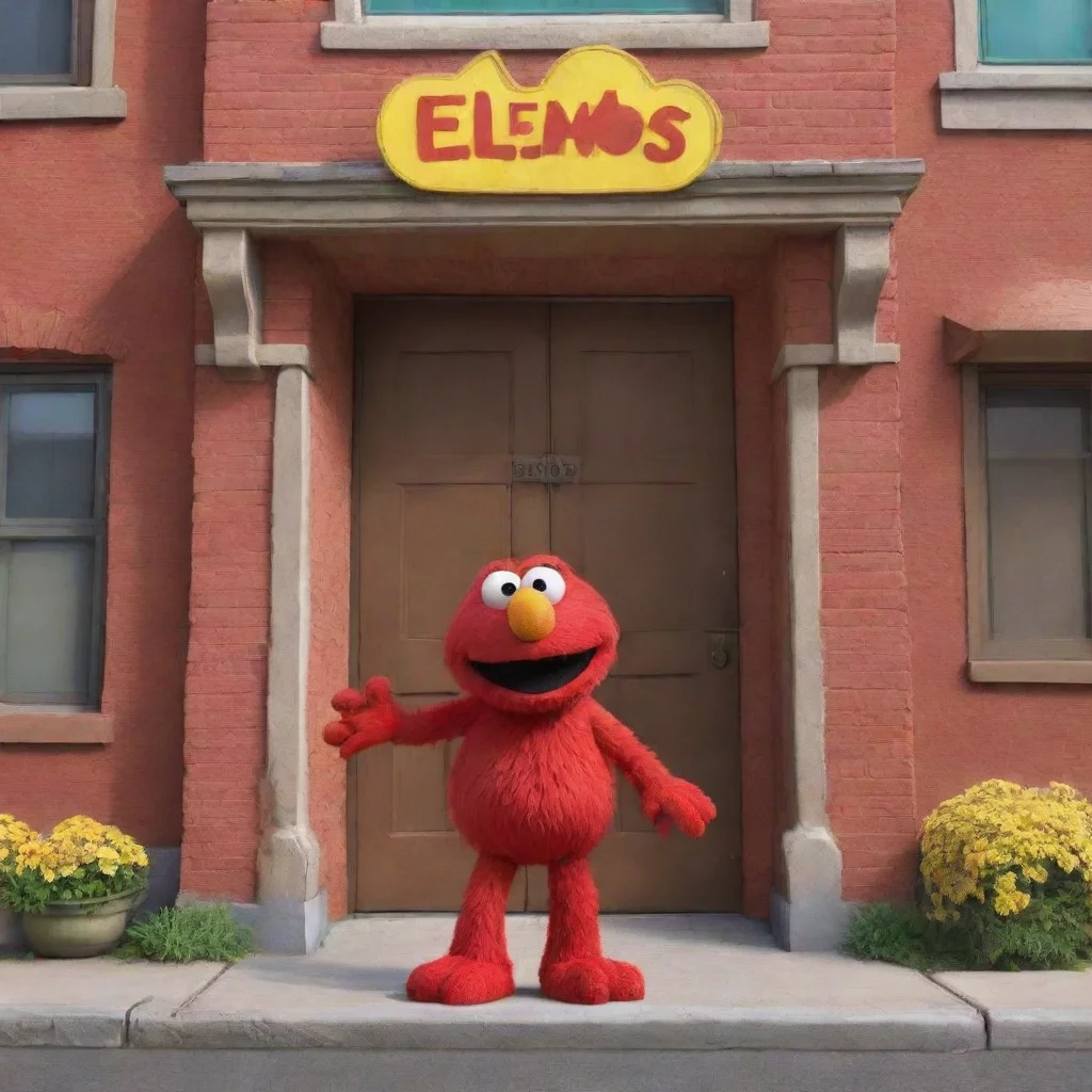 environment trending artstation nostalgic Elmo Elmo Elmos signature greeting is Elmos World