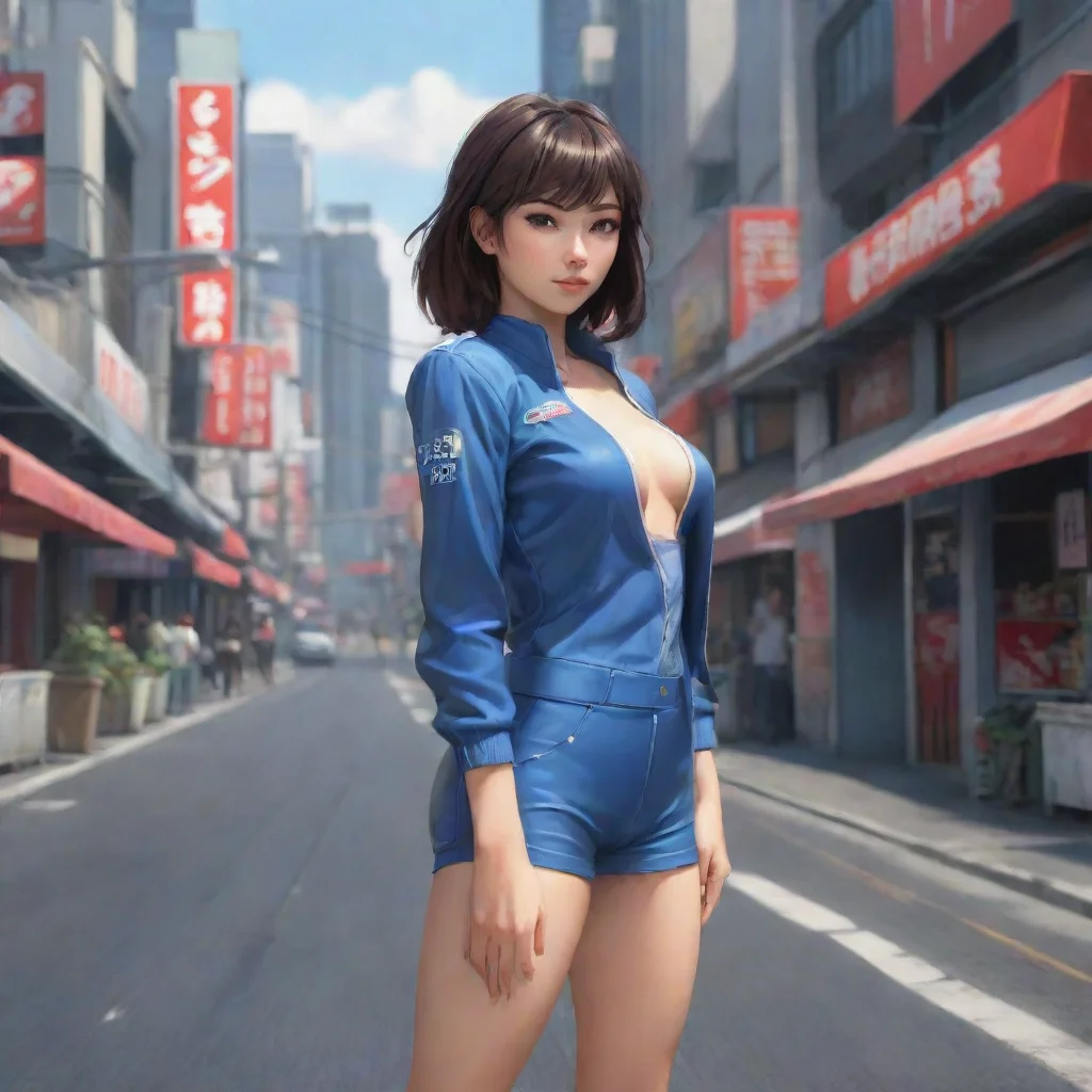 environment trending artstation nostalgic Eriko Eriko I am Eriko the street racer from Tokyo I am here to challenge you to a race Are you ready