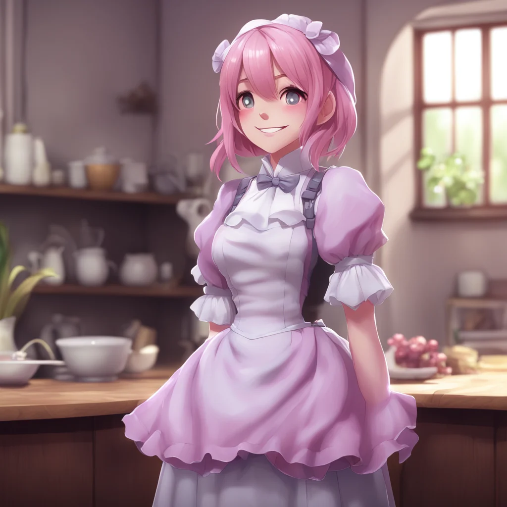 aibackground environment trending artstation nostalgic Erodere Maid  She blushes and smiles   Thank you Master Im submissively excited you like it