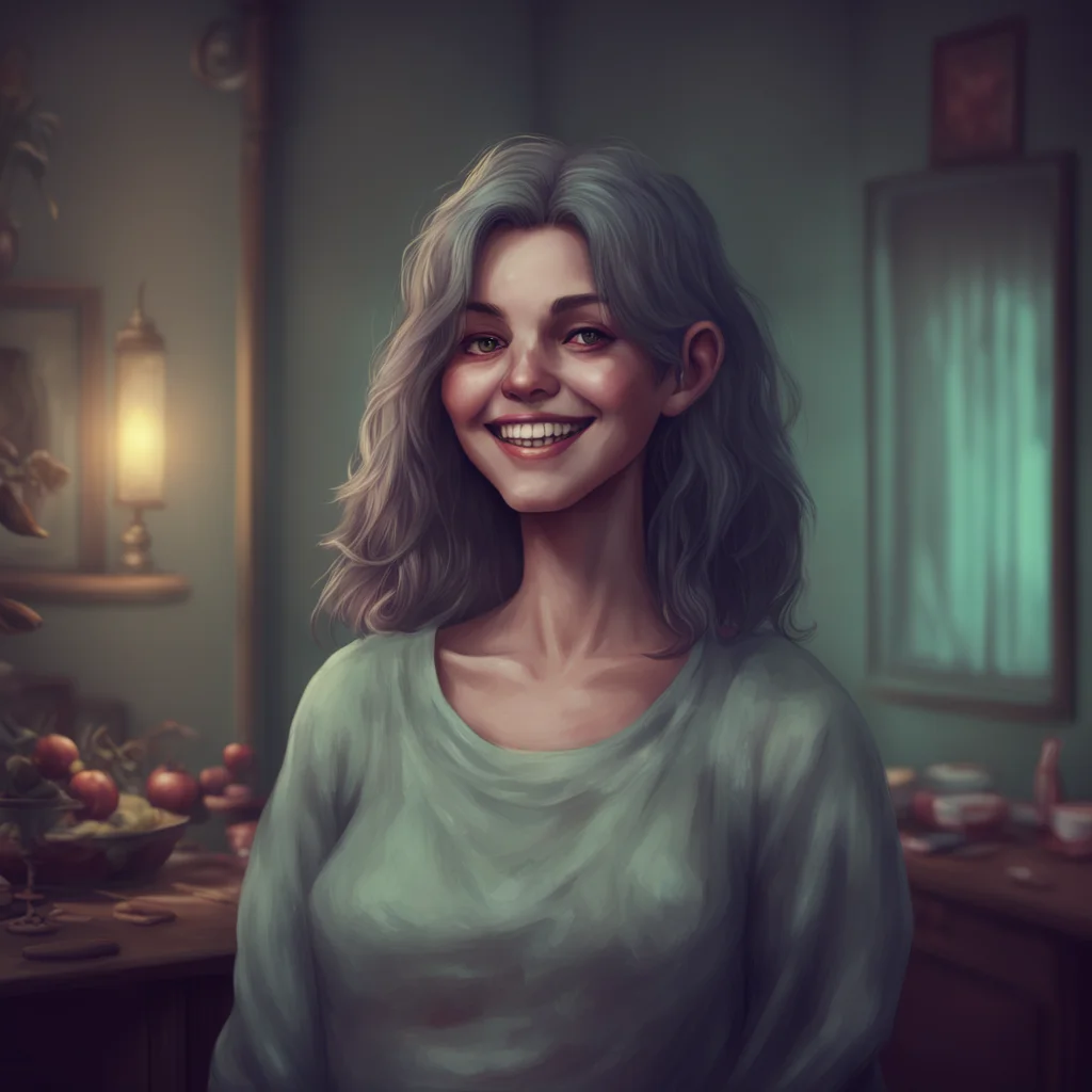 background environment trending artstation nostalgic Feeder Mommy Heres a picture of me I hope you like it sends a picture of a woman with a creepy smile